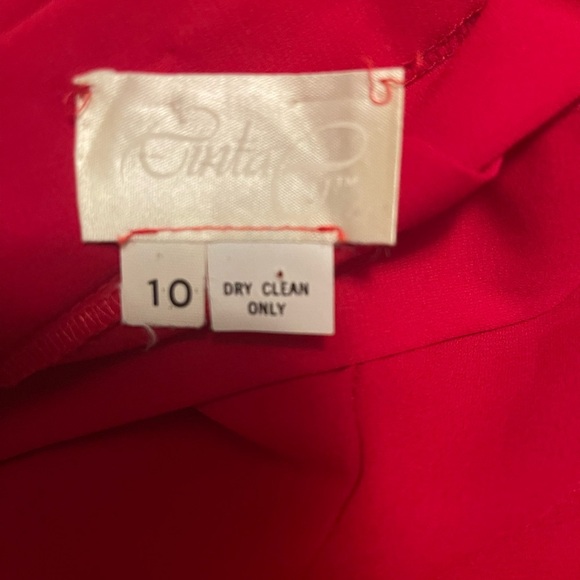 For Cynthia Vibrant Red sheer Women's Trousers vintage size 10 - Picture 2 of 4